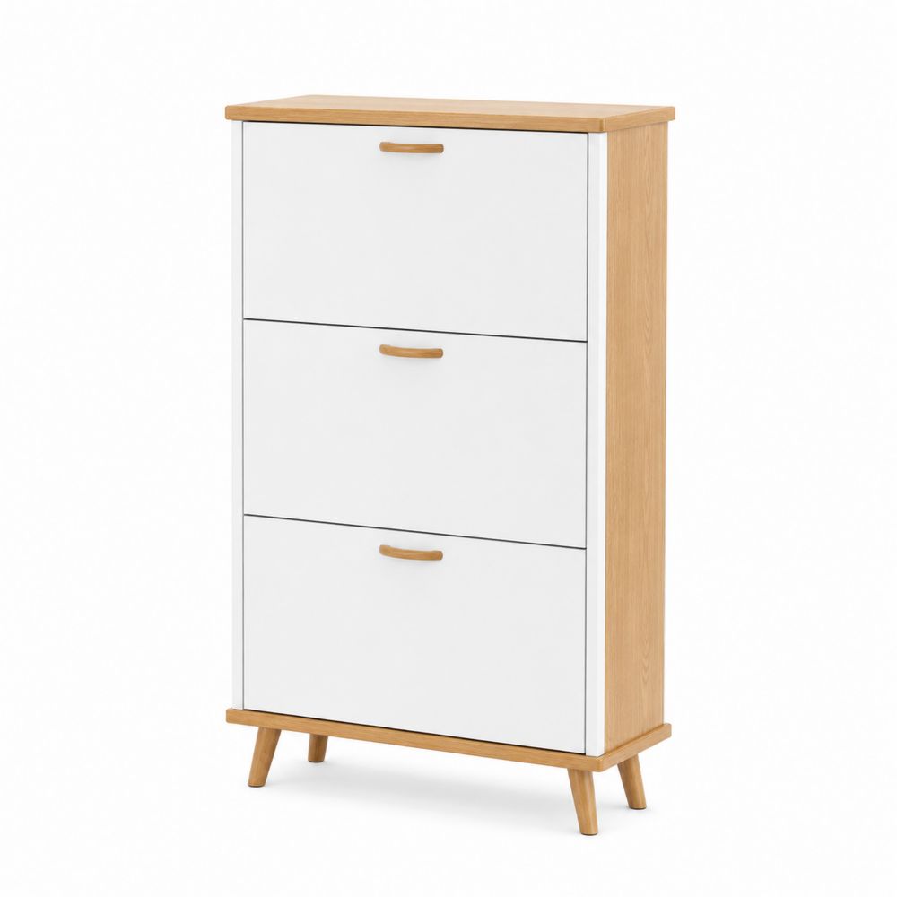Zapatero de Madera y MDF con 3 Compartimentos-Zenterrae