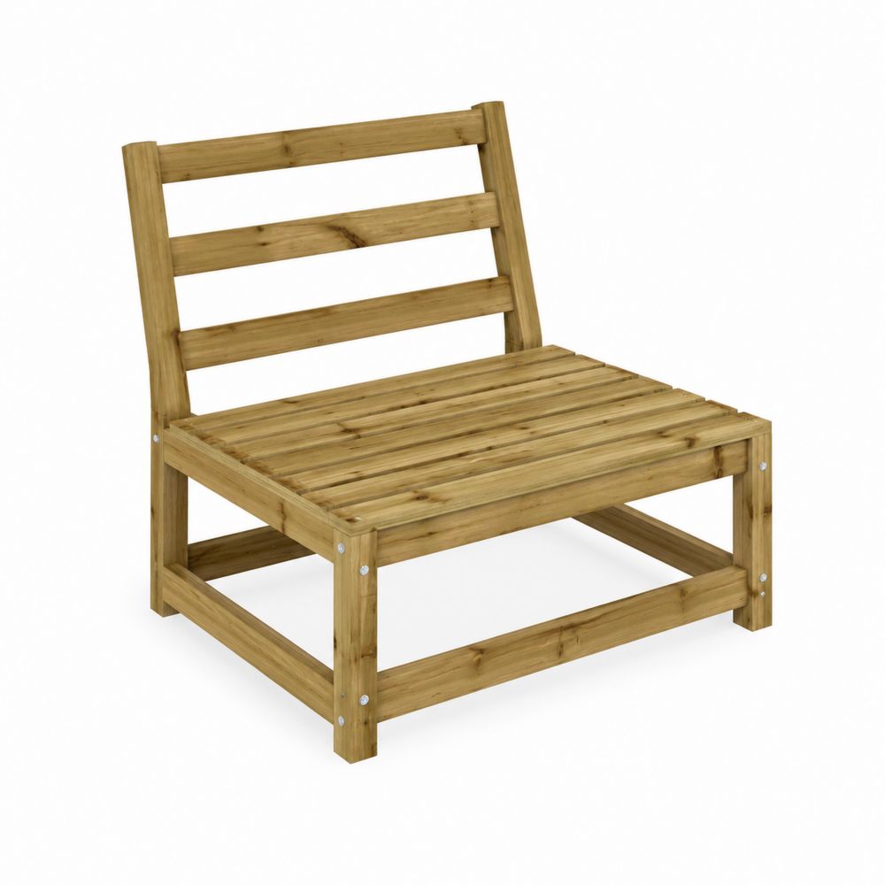 Silla de Madera de Pino 60x60x80 cm