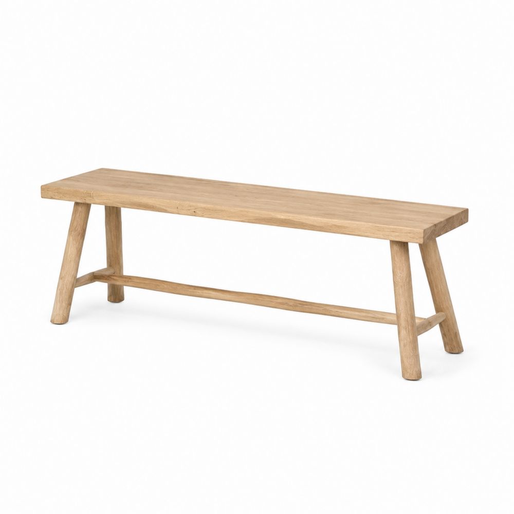 Banco de Madera de Roble 140x35x45 cm