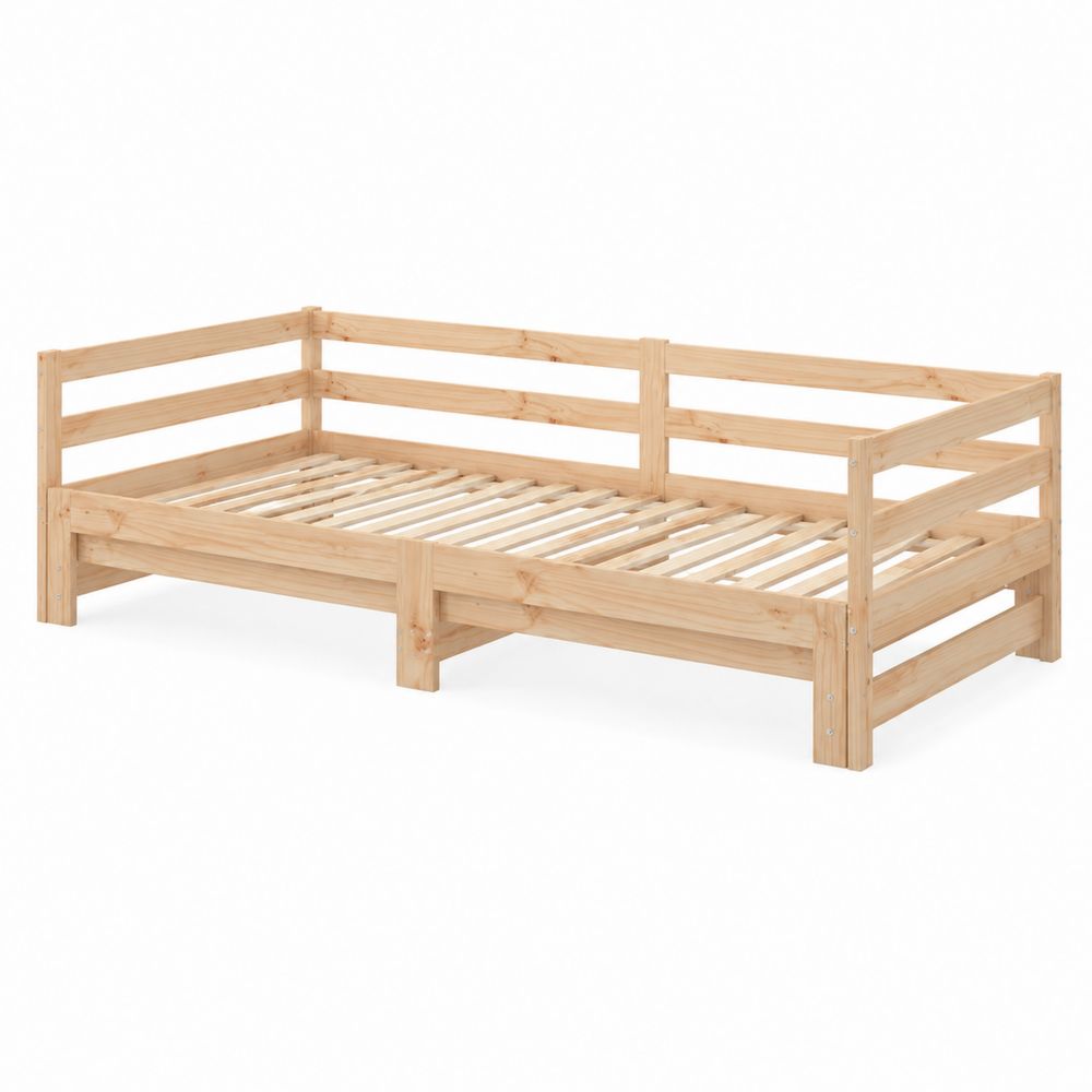 Diván de Madera de Pino 200x90x75 cm Natural