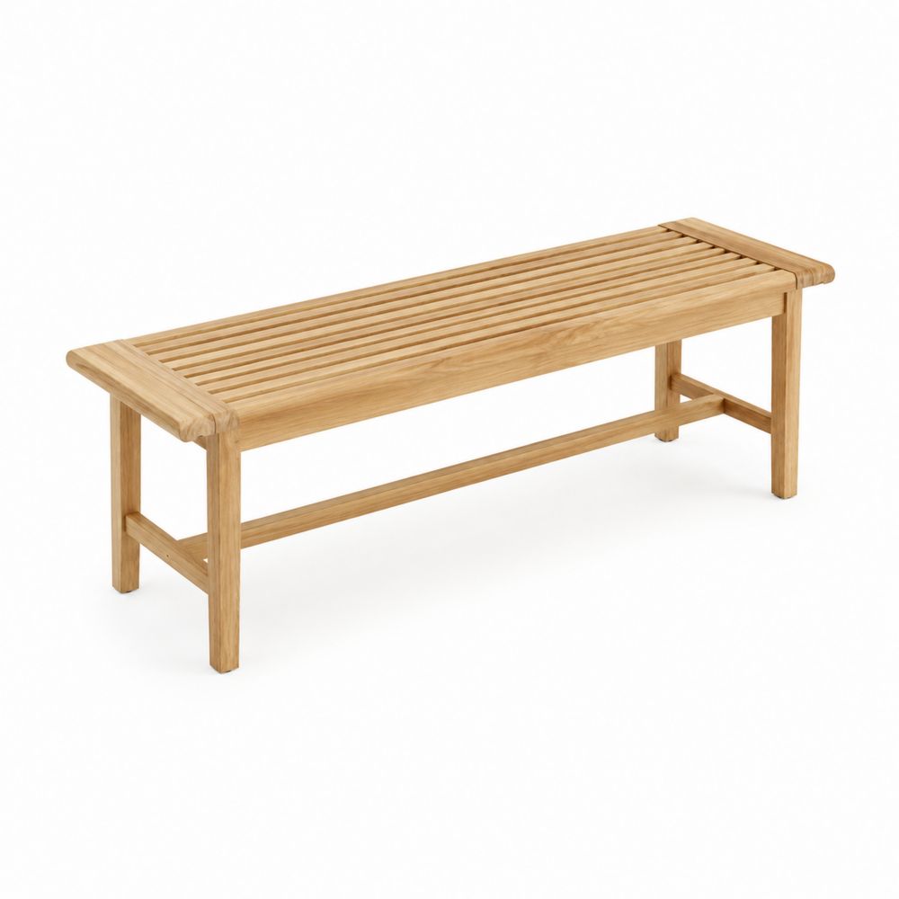 Banco de Teca para Exterior 120x35x45 cm