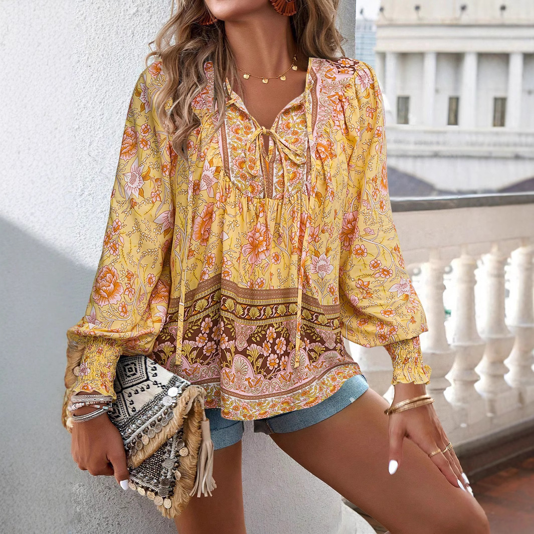 Elegant Floral Women's Blouse