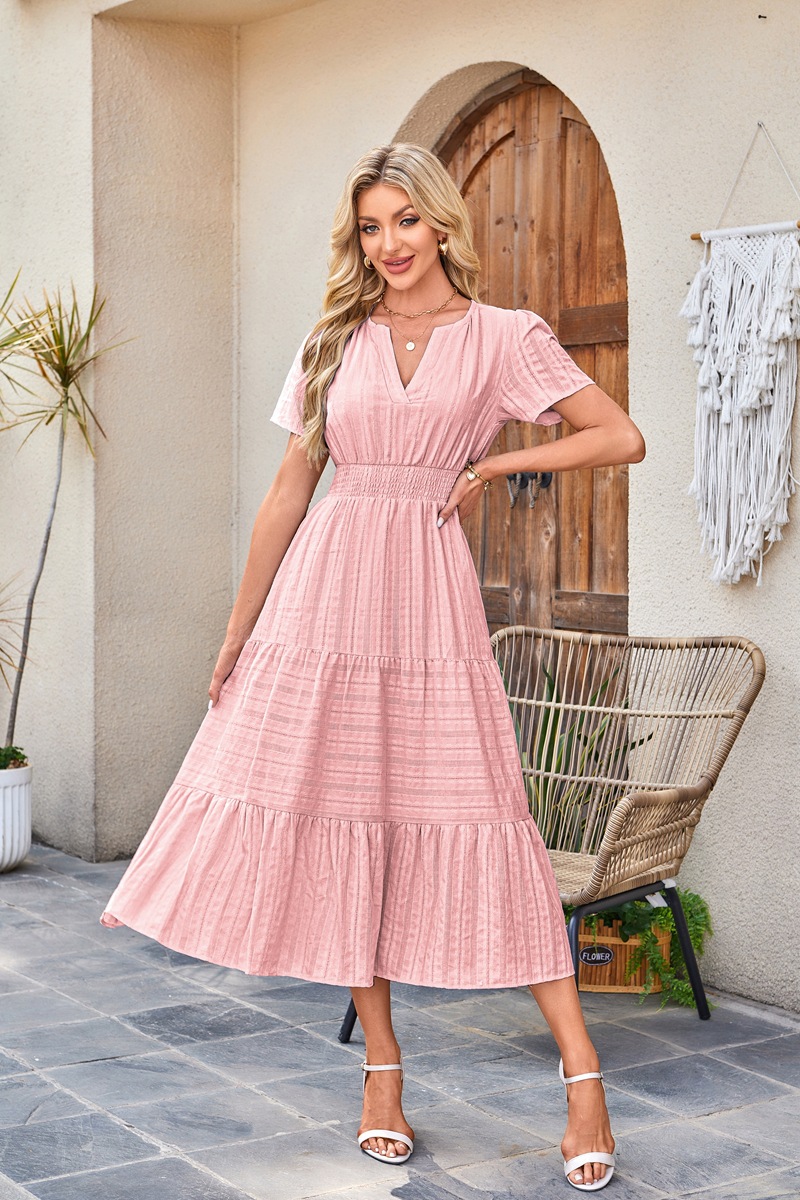 Womens Summer Lightweight Short Sleeve 100% Cotton Midi Maxi Dresses-Comfort & Reliable
