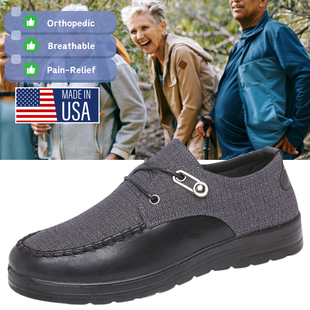 Men's Casual Canvas Shoes Waterproof Orthopedic Walking Shoes-Comfort & Reliable