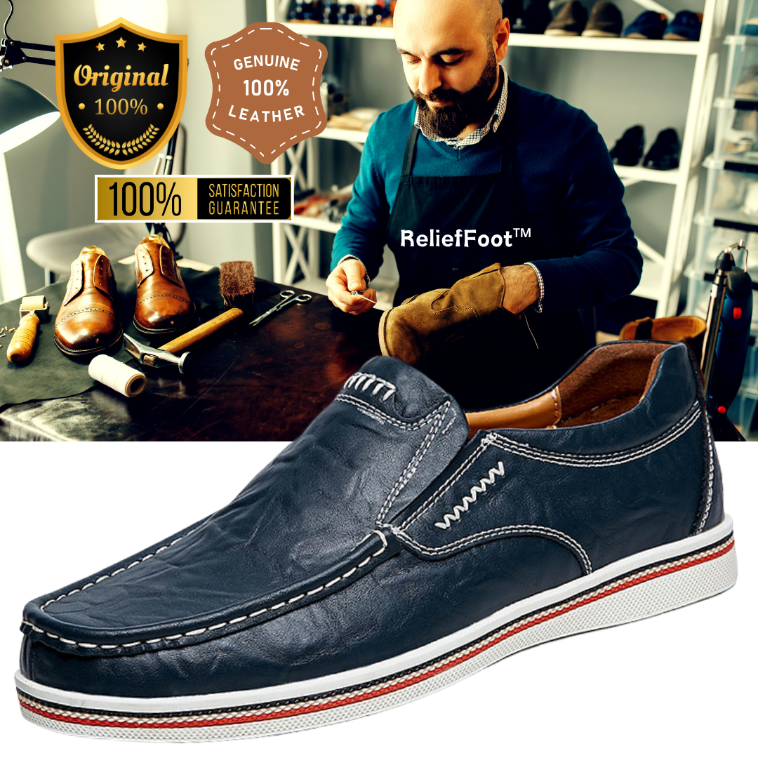 Men's Slip-On Genuine Leather Orthopedic Casual Shoes Work Shoes-Comfort & Reliable