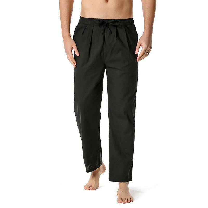 Men's cotton linen summer casual sports beach casual loose pants-Comfort & Reliable