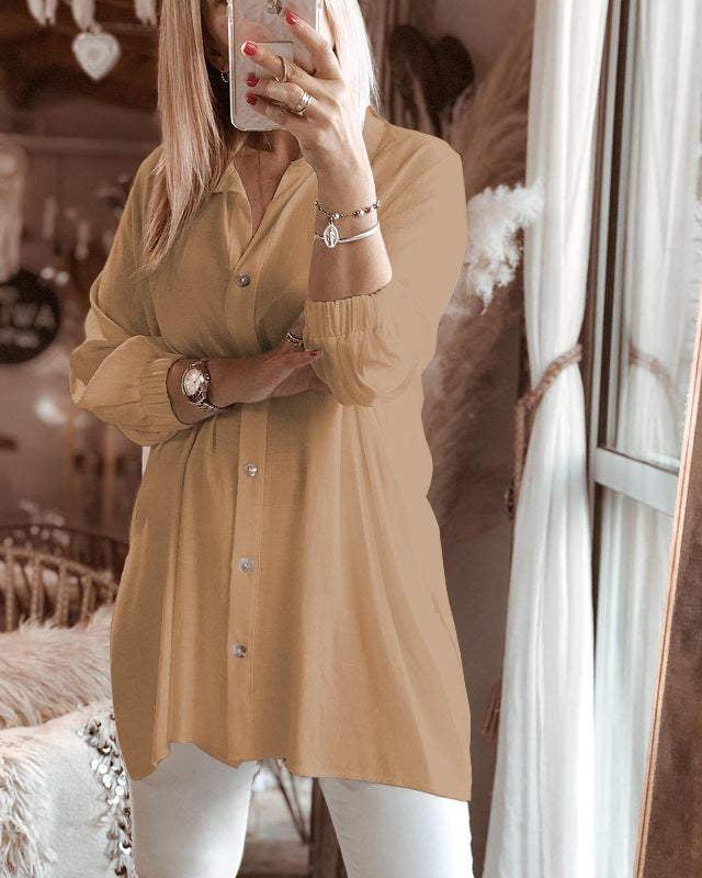 Fashion plain women's shirt tops-Comfort & Reliable
