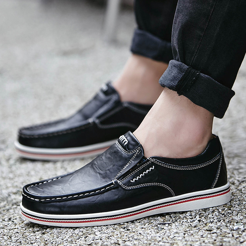 Men's Slip-On Genuine Leather Orthopedic Casual Shoes Work Shoes-Comfort & Reliable