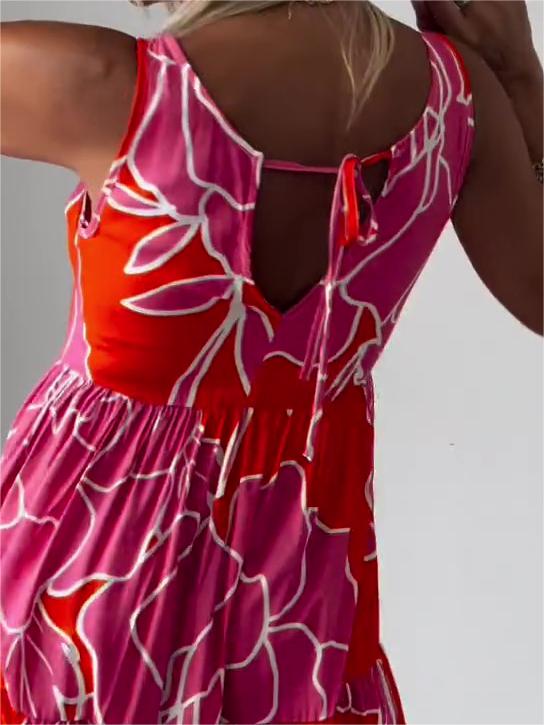 Off-the-shoulder Printed Dress-Comfort & Reliable