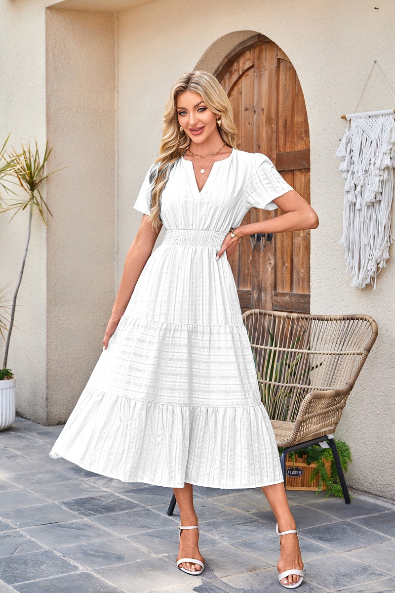 Womens Summer Lightweight Short Sleeve 100% Cotton Midi Maxi Dresses-Comfort & Reliable