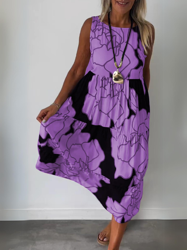 Off-the-shoulder Printed Dress-Comfort & Reliable