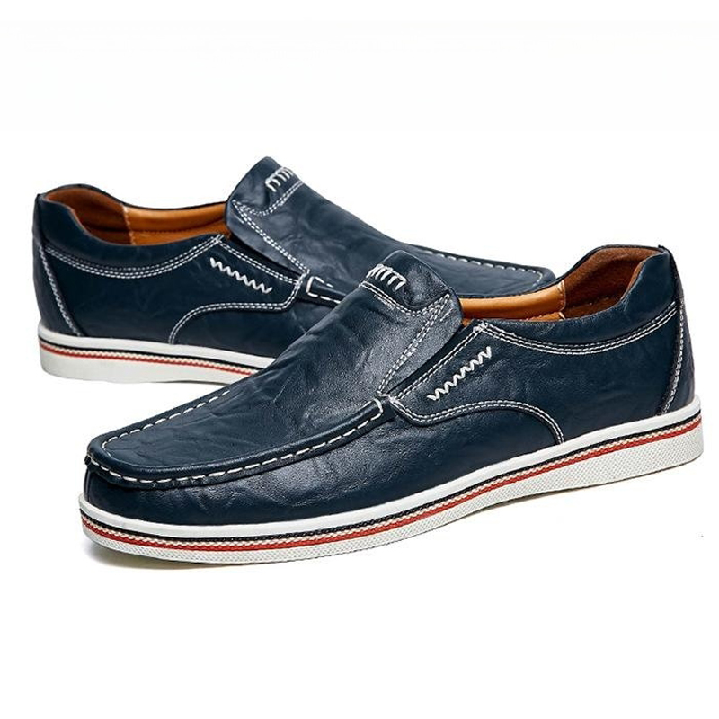 Men's Slip-On Genuine Leather Orthopedic Casual Shoes Work Shoes-Comfort & Reliable