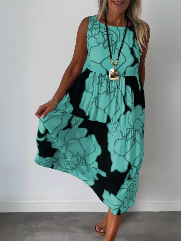 Off-the-shoulder Printed Dress-Comfort & Reliable