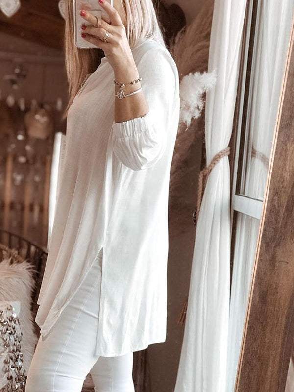 Fashion plain women's shirt tops-Comfort & Reliable