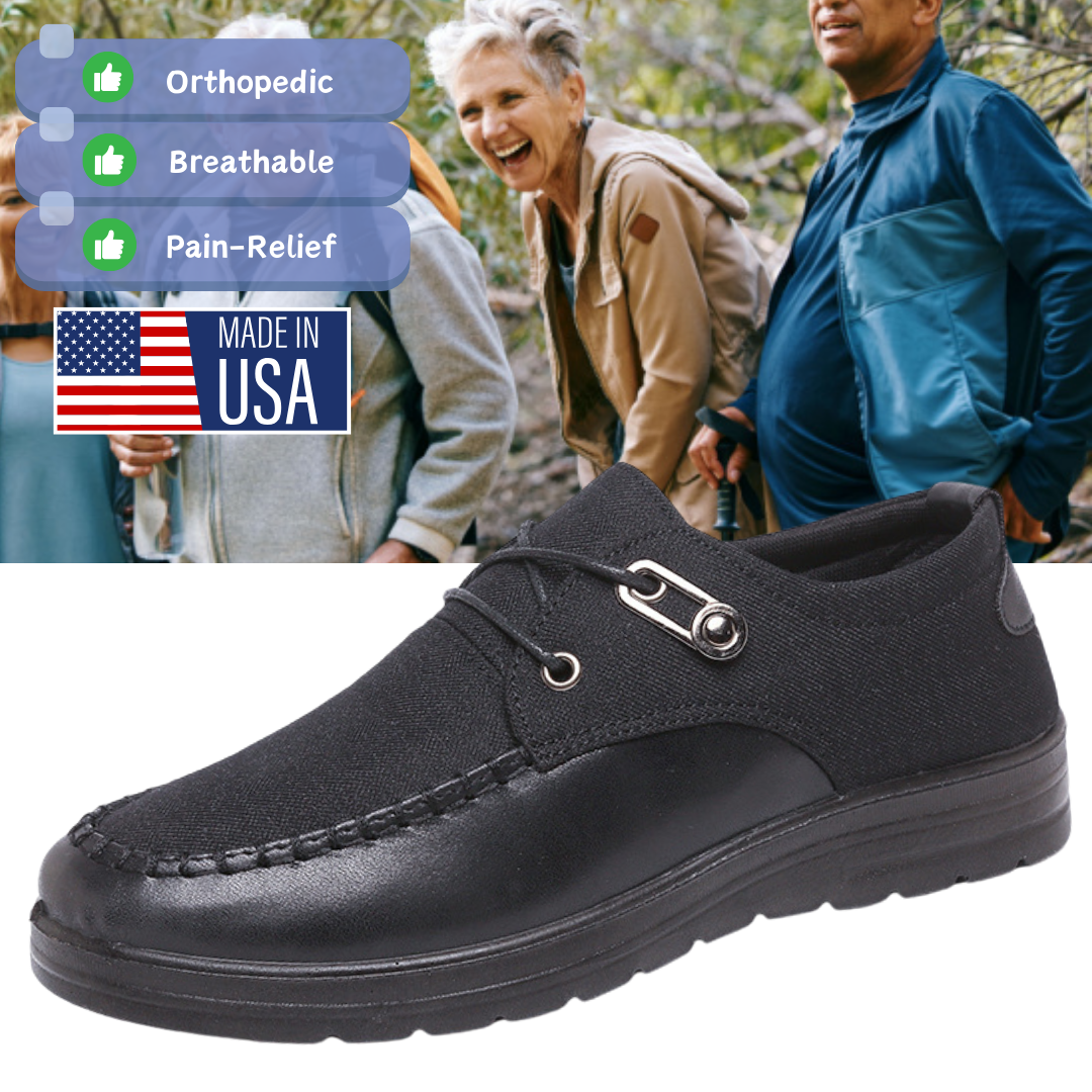 Men's Casual Canvas Shoes Waterproof Orthopedic Walking Shoes-Comfort & Reliable