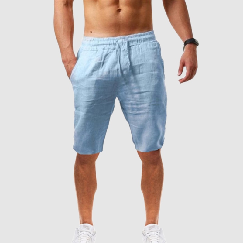 Men's summer loose linen cotton breathable sports leisure five split pants-Comfort & Reliable