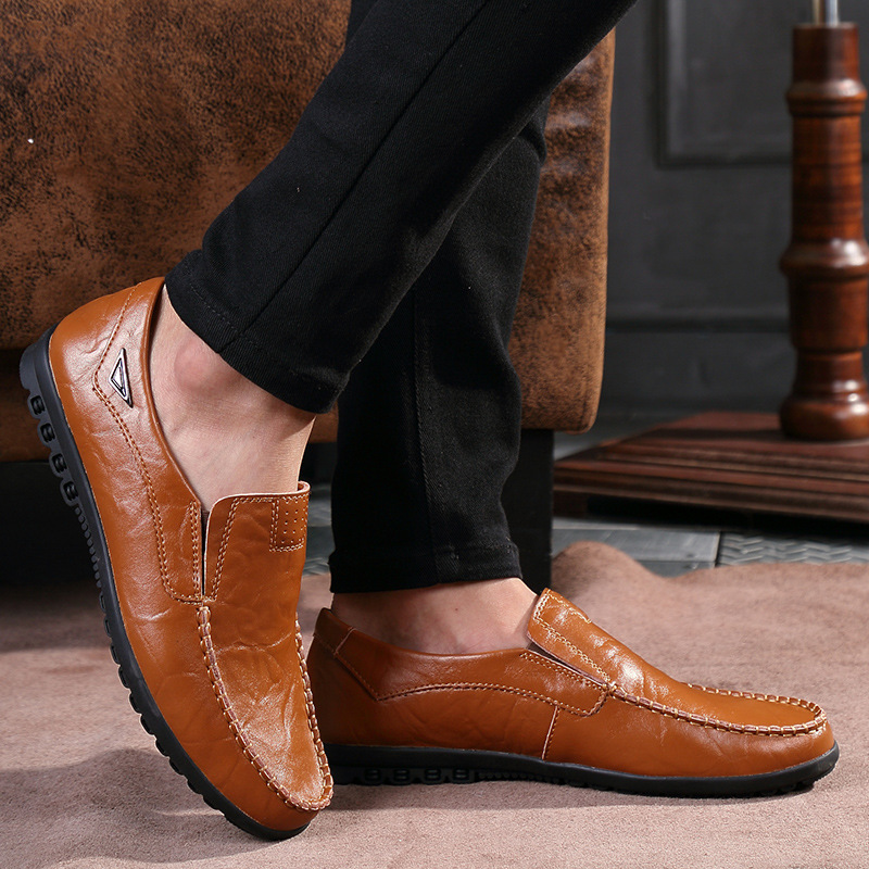 Last Day 60% OFF🔥Men's genuine calfskin leather Slip-On Loafers-Comfort & Reliable