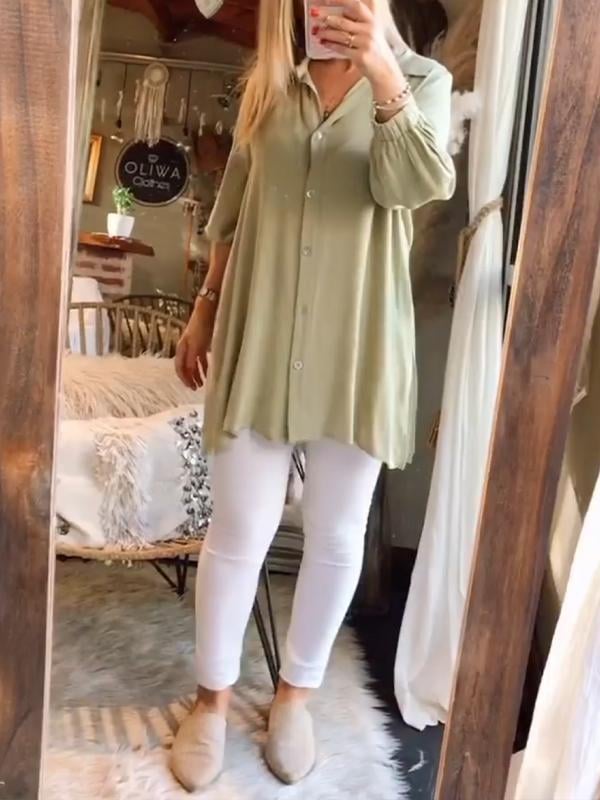 Fashion plain women's shirt tops-Comfort & Reliable