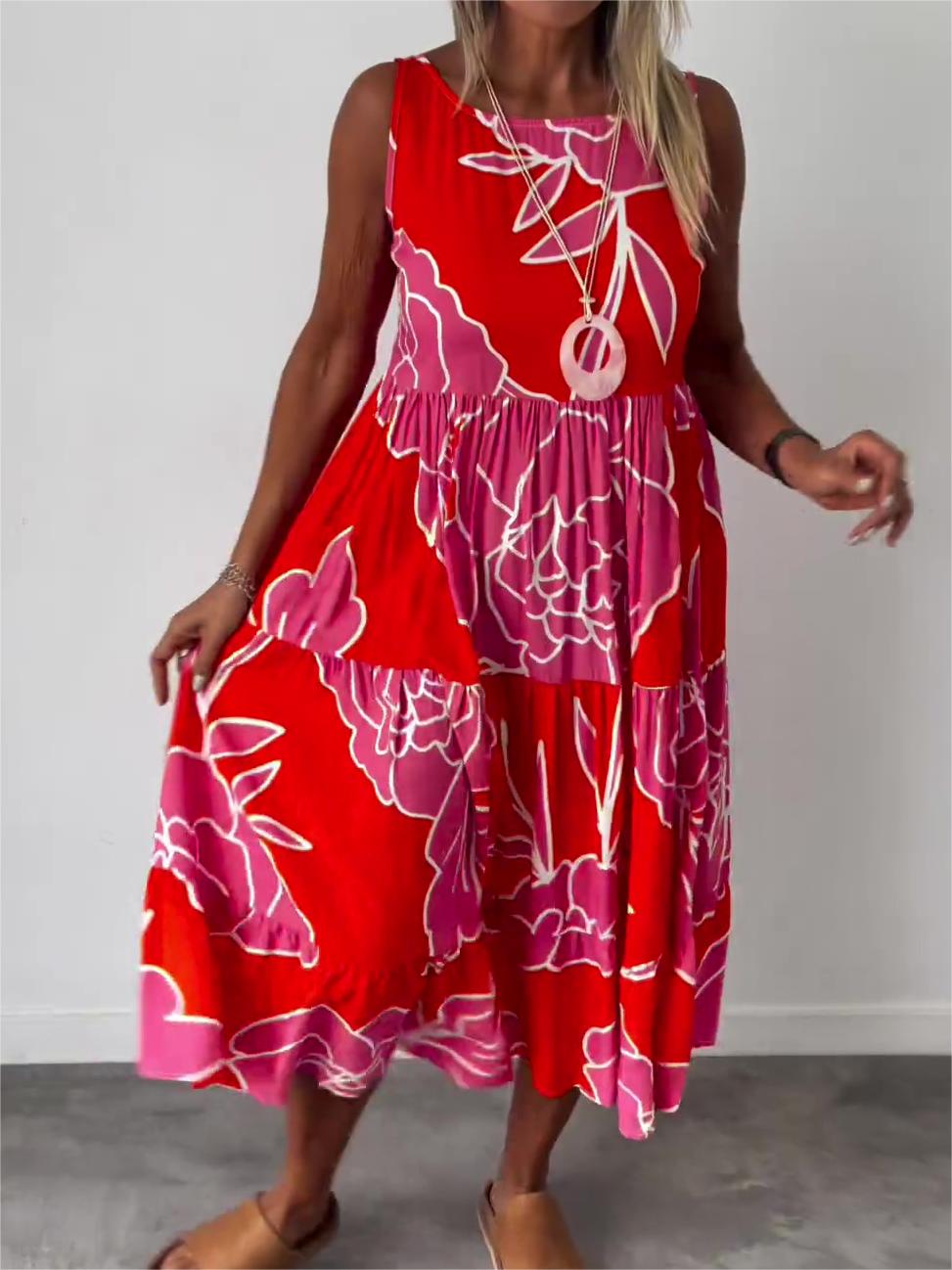 Off-the-shoulder Printed Dress-Comfort & Reliable