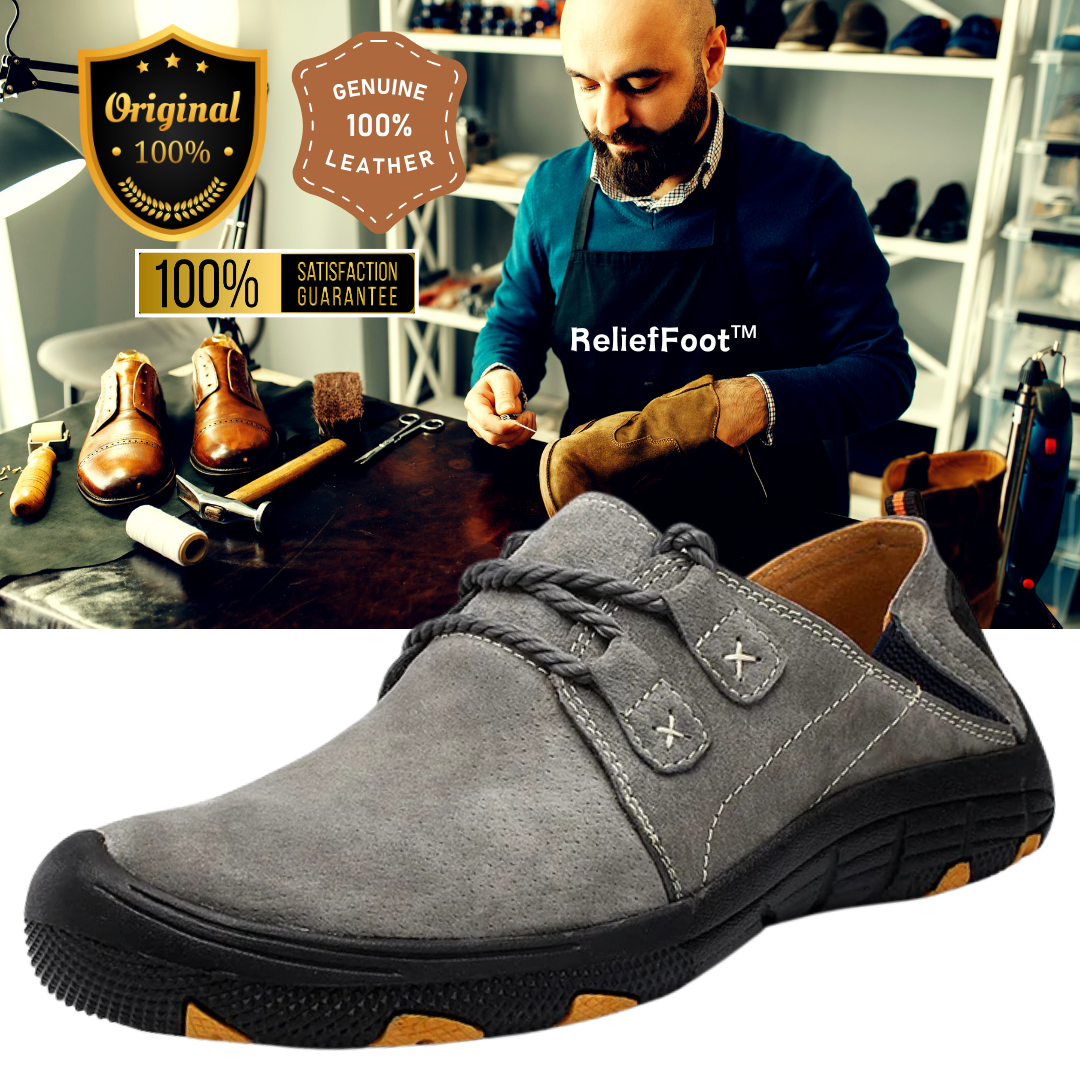 ⏰Promotion 70% OFF - 2025 Spring Men's Orthopedic Comfortable Casual Genuine Leather Slip On Hiking Shoes-Comfort & Reliable