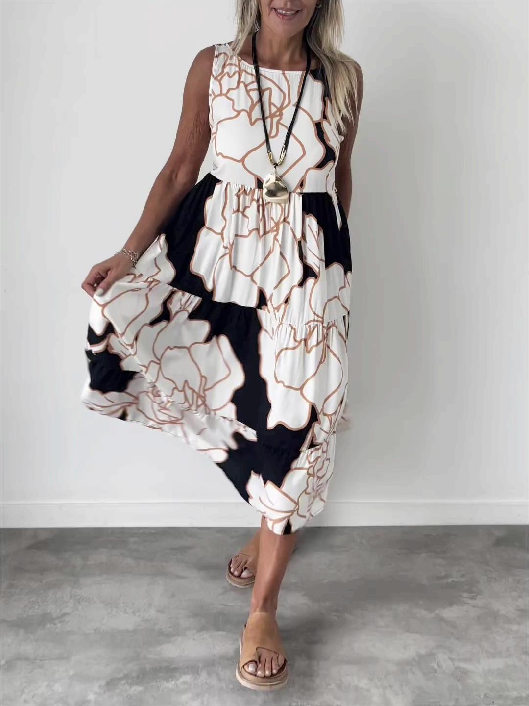 Off-the-shoulder Printed Dress-Comfort & Reliable