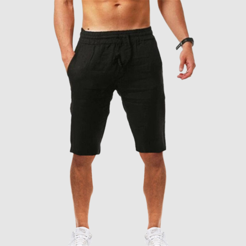 Men's summer loose linen cotton breathable sports leisure five split pants-Comfort & Reliable