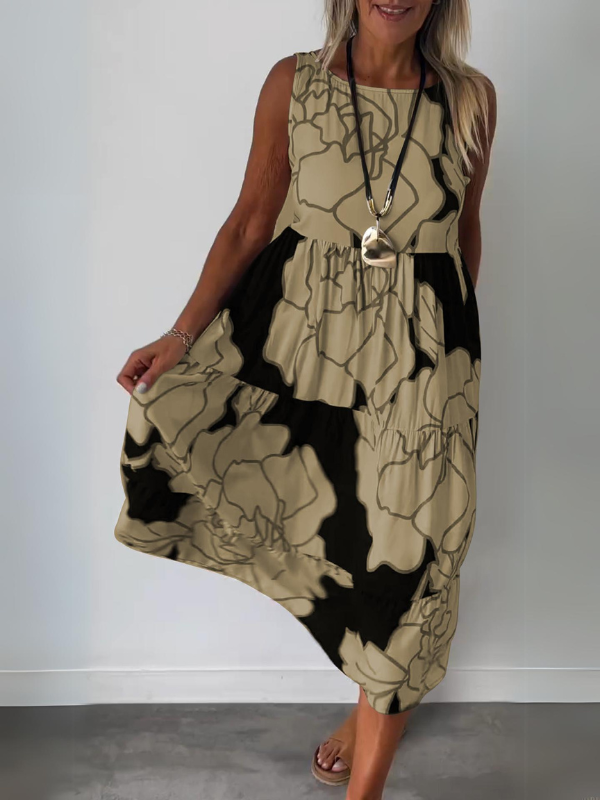 Off-the-shoulder Printed Dress-Comfort & Reliable