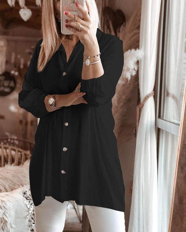 Fashion plain women's shirt tops-Comfort & Reliable