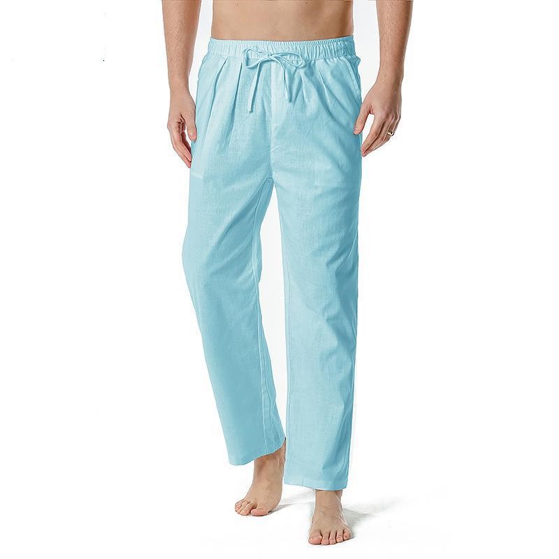 Men's cotton linen summer casual sports beach casual loose pants-Comfort & Reliable