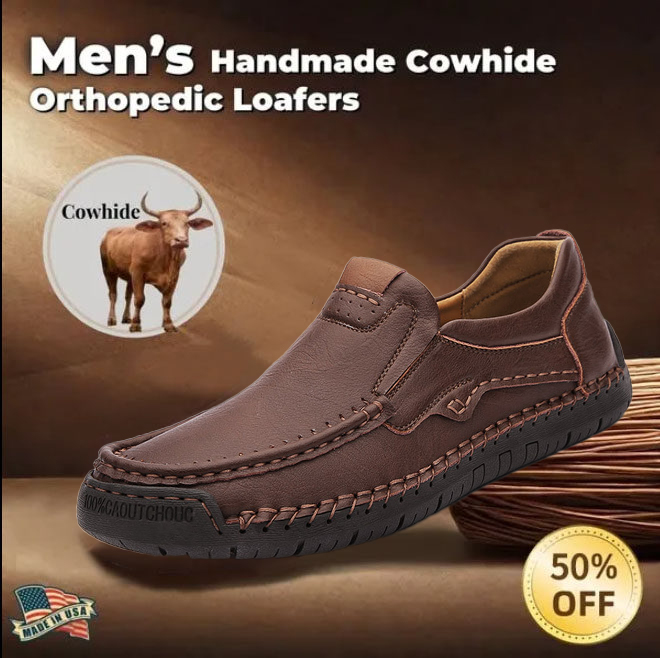 ⏰Limited Time 50% OFF - 2025 Newest Men's Orthopedic Leather Loafers-Comfort & Reliable
