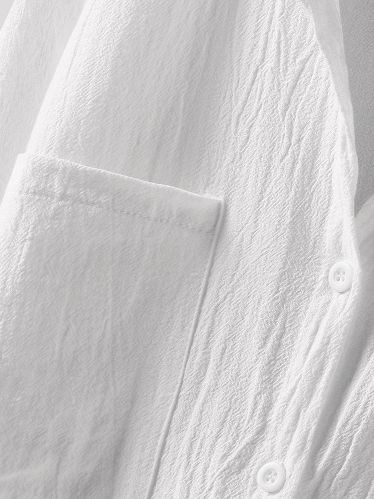 Temperament solid color cotton and linen shirt loose shirt top-Comfort & Reliable