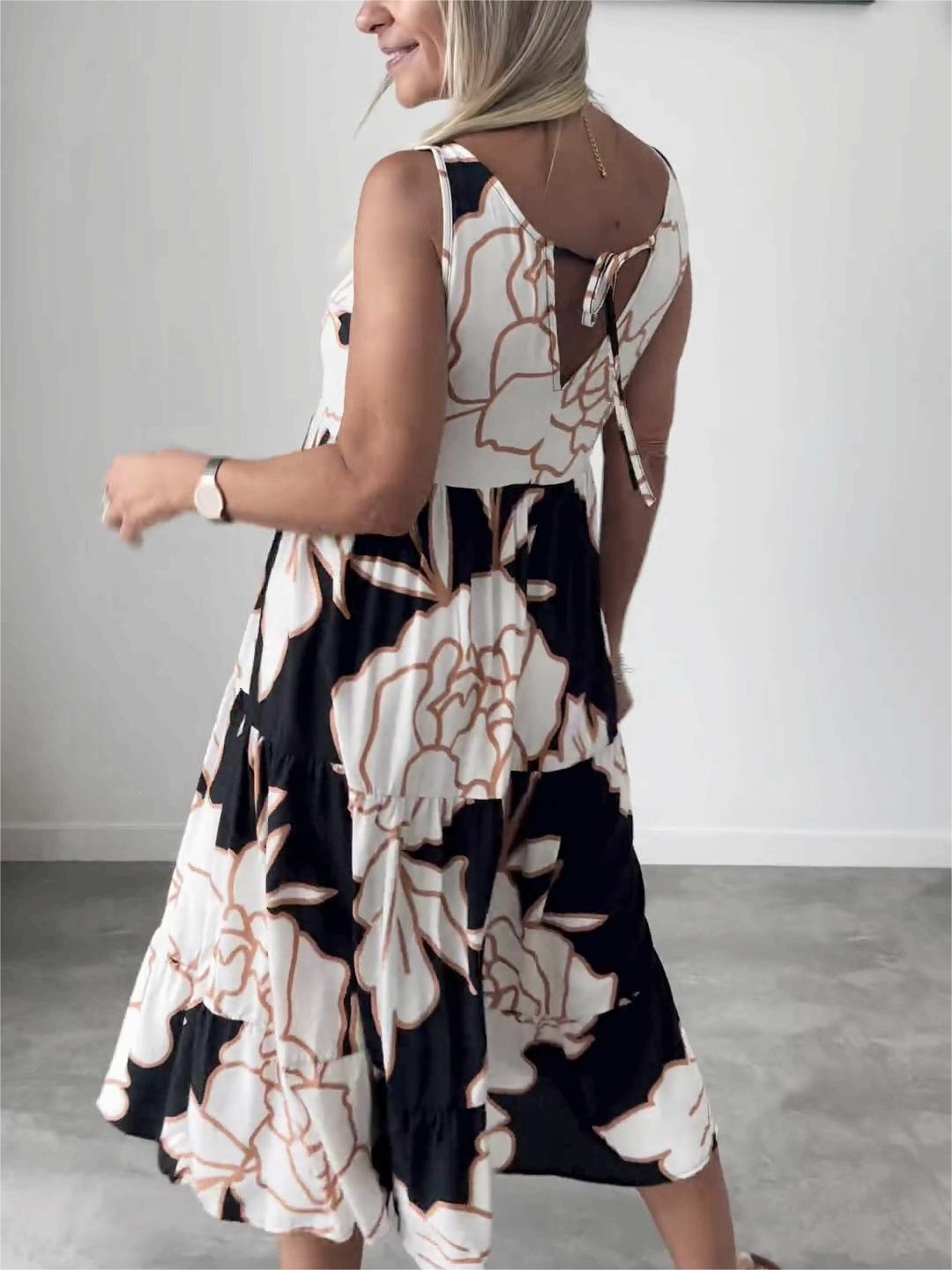 Off-the-shoulder Printed Dress-Comfort & Reliable