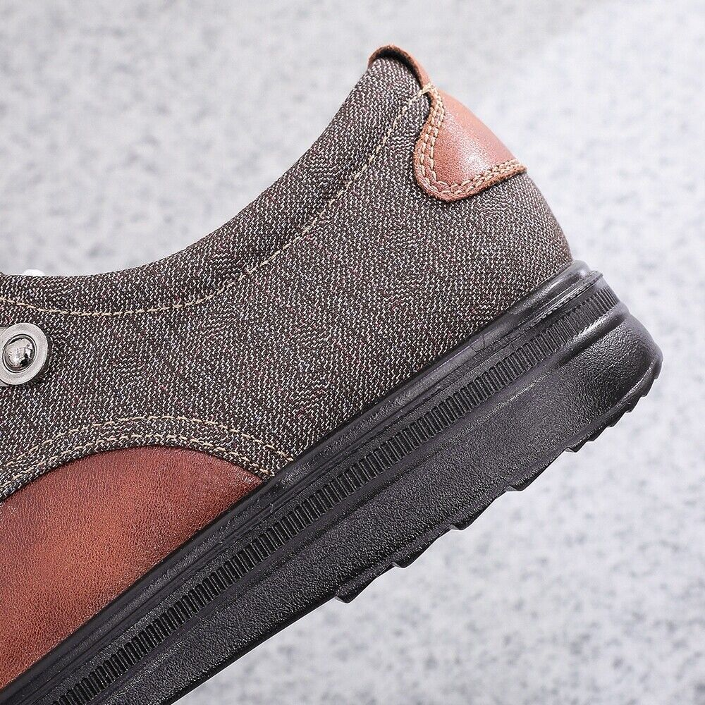 Men's Casual Canvas Shoes Waterproof Orthopedic Walking Shoes-Comfort & Reliable