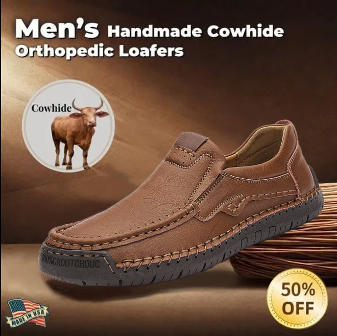 ⏰Limited Time 50% OFF - 2025 Newest Men's Orthopedic Leather Loafers-Comfort & Reliable