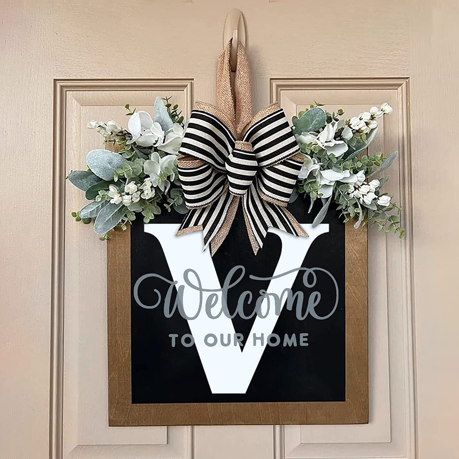 ✨26 Initial Last Name Front Door Wreath (BUY 2 FREE SHIPPING)