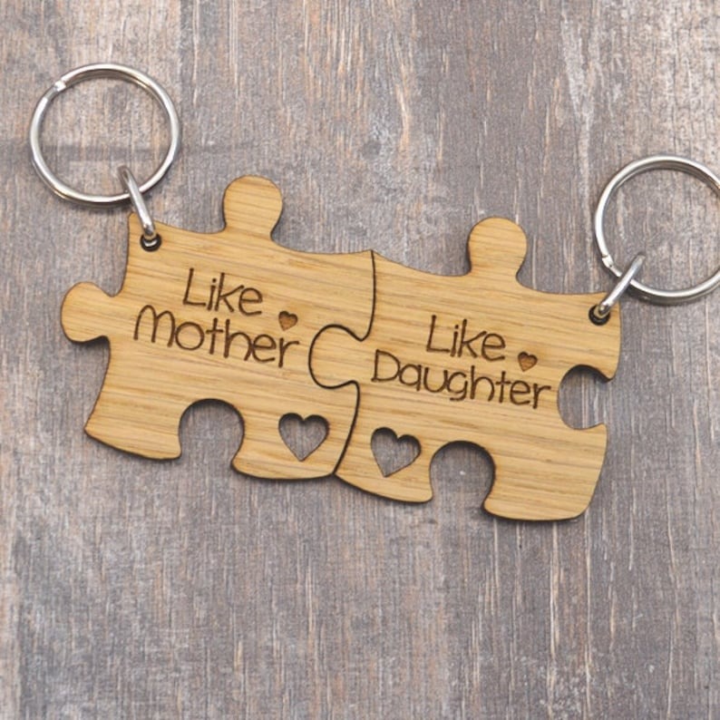 💓Mother's Day Gift💓Like Mother Like Daughter Wooden Keyring Set🎀