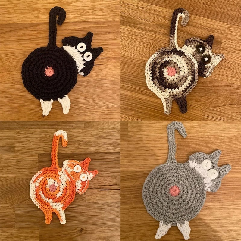 🔥Last Day Promotion 50% OFF🔥 - 🎁Funny Cat Butt Coasters