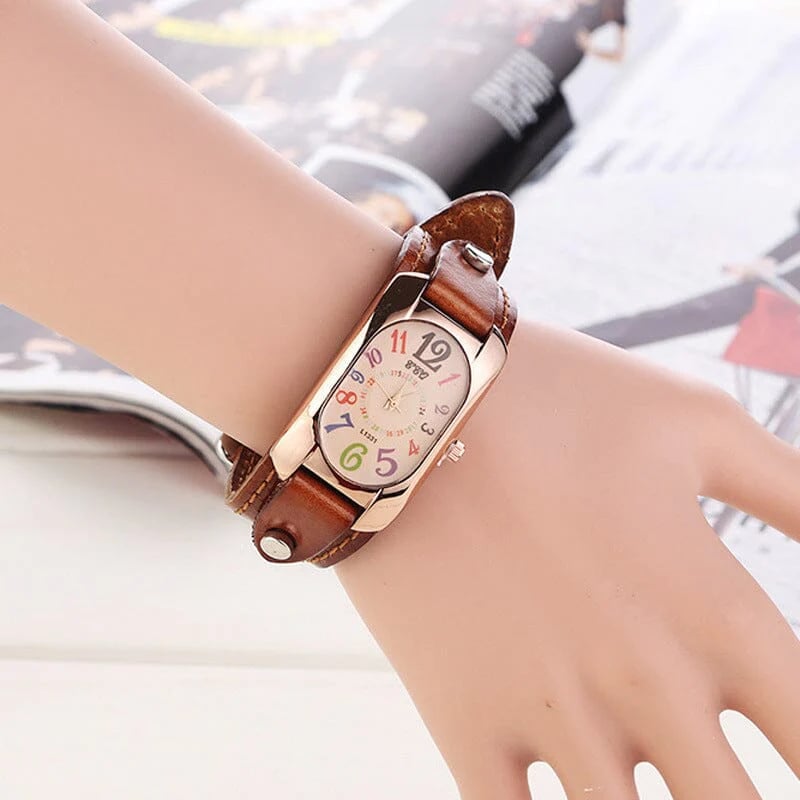 🔥Last Day Promotion 50% OFF🔥 -Vintage Leather Quartz Stone Women's Watch