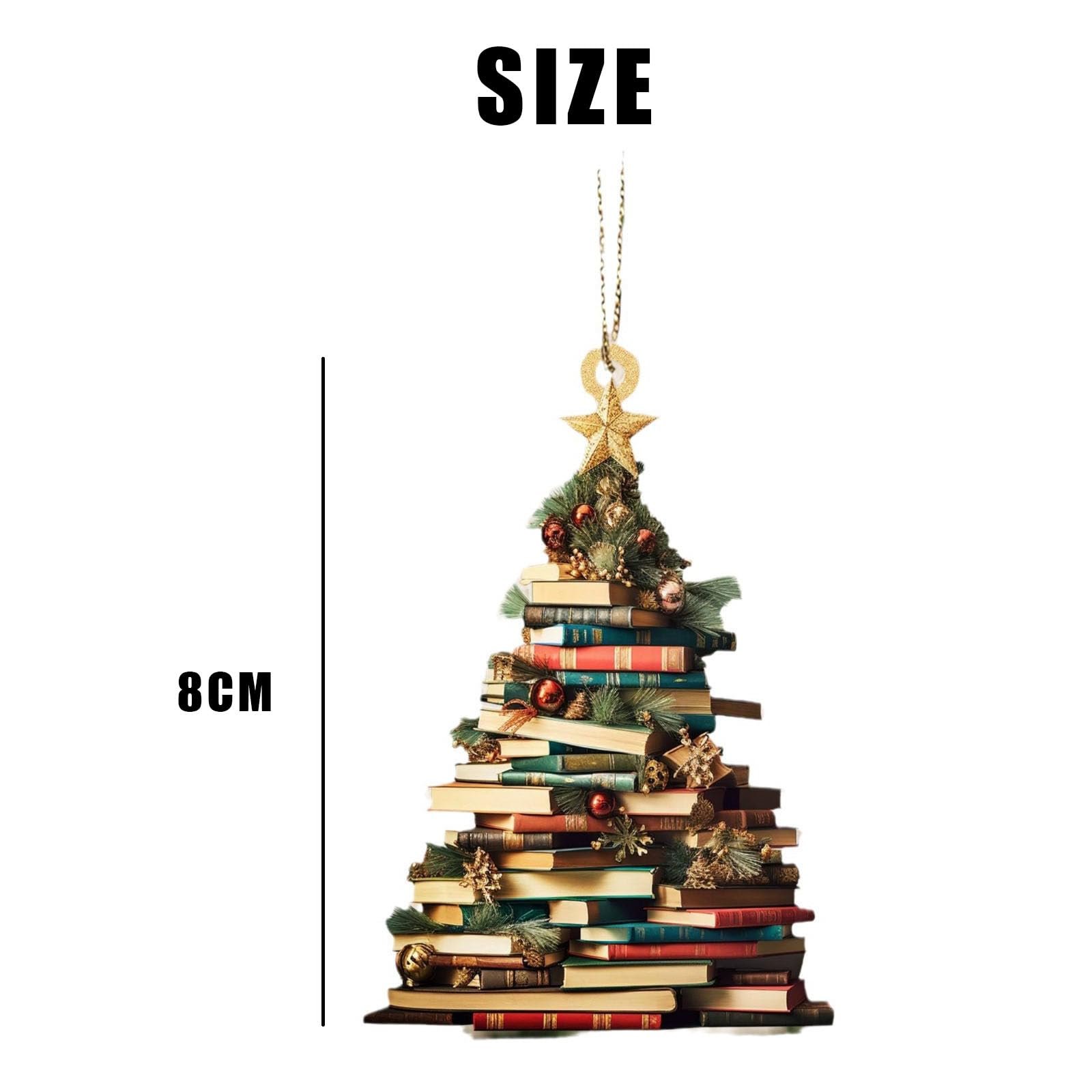 🎅📚Christmas Book Tree Ornament - Book Lover Christmas Ornament