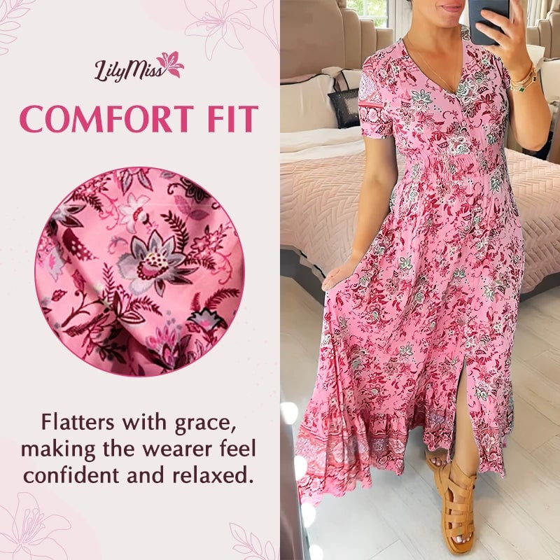 🎁50% OFF🎁Floral Print V-neck Dress