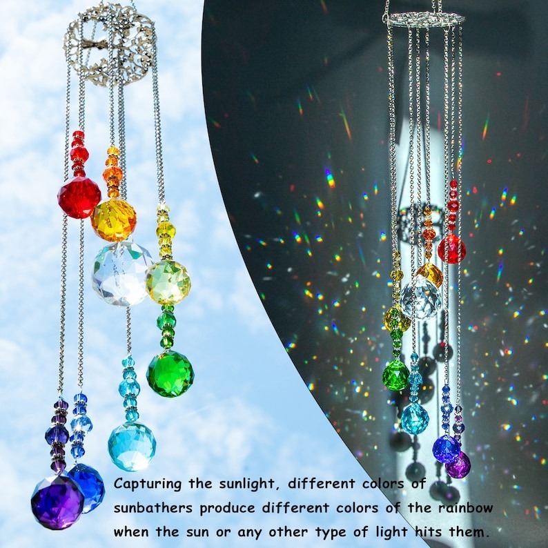 🔥50% OFF🔥🌈Crystal Glass Suncatcher Window Decor Hang Ornament