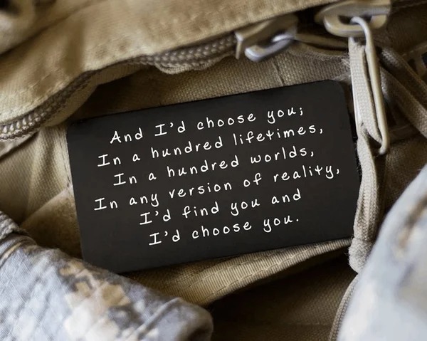 LAST DAY 50% OFF⇝💓 "And I'd choose you" Engraved Metal Wallet Card