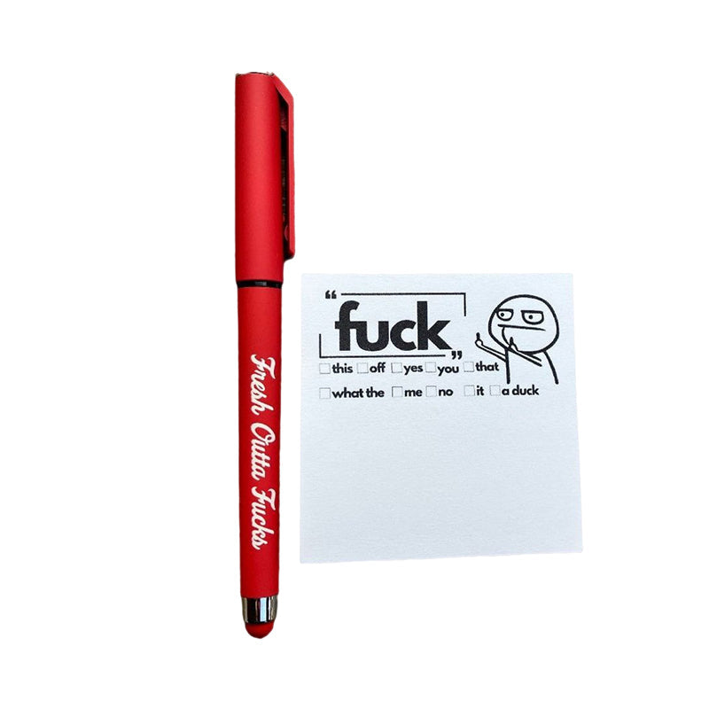 💝 Fresh Outta Fucks Pad and Pen