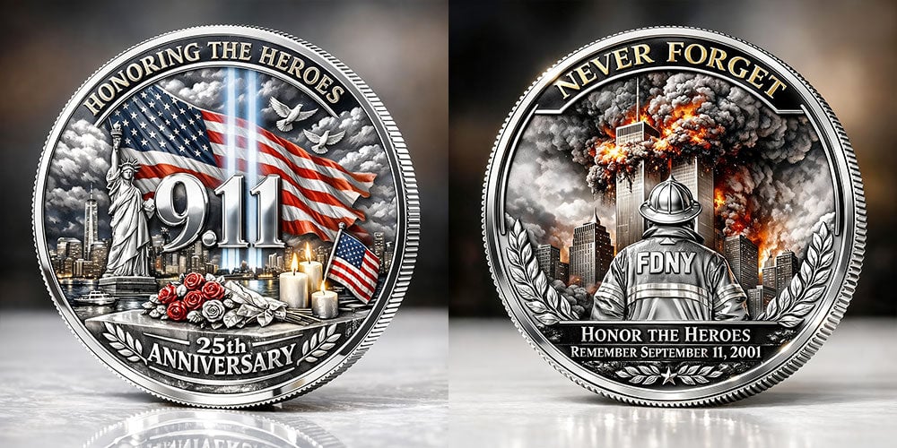 ❤️Last Day 60% OFF - 9/11 Never Forget – 25th Anniversary Commemorative Coin