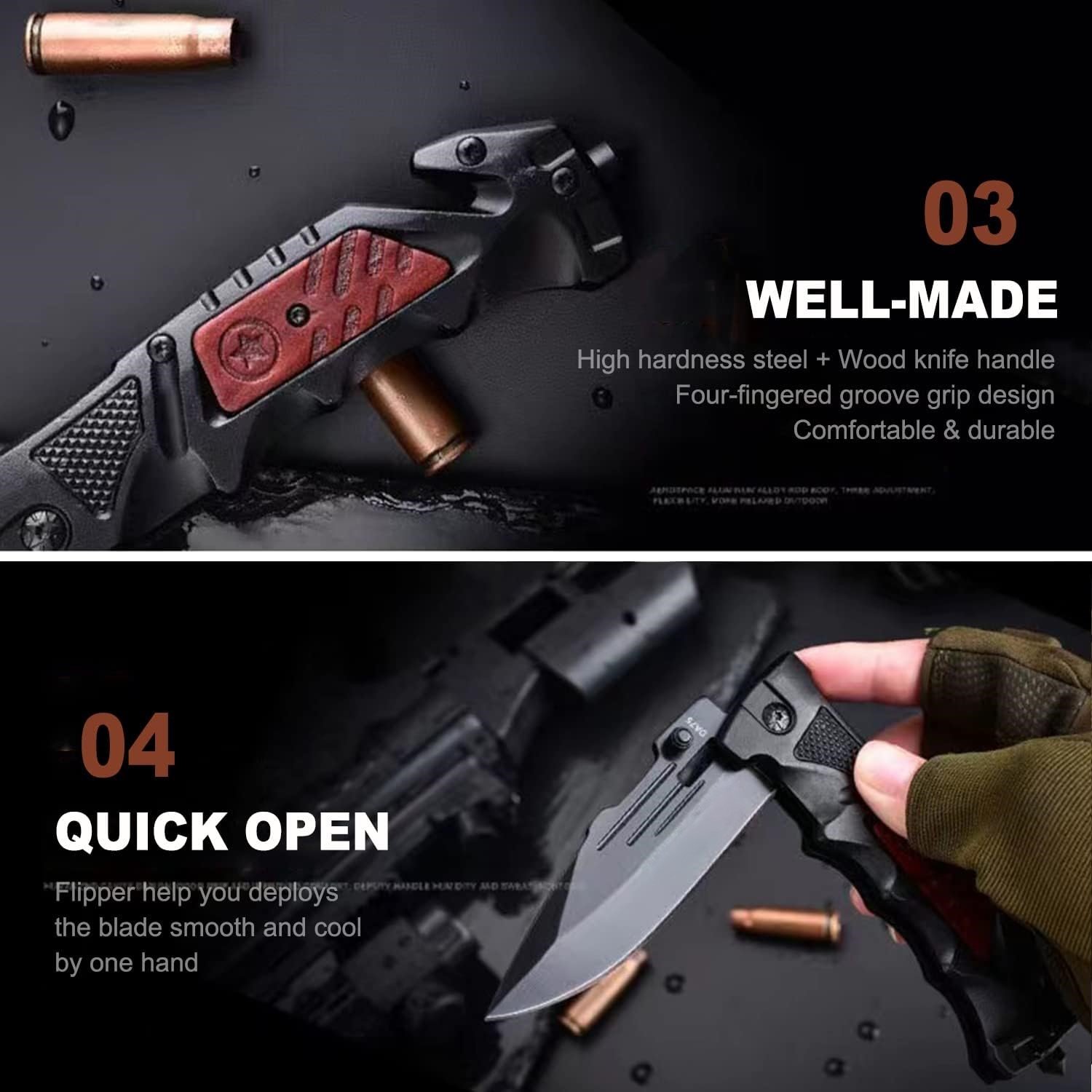 🔥Hot Sale 49% OFF🔪Multifunctional Outdoor Survival Folding Tactical Knife with Lock