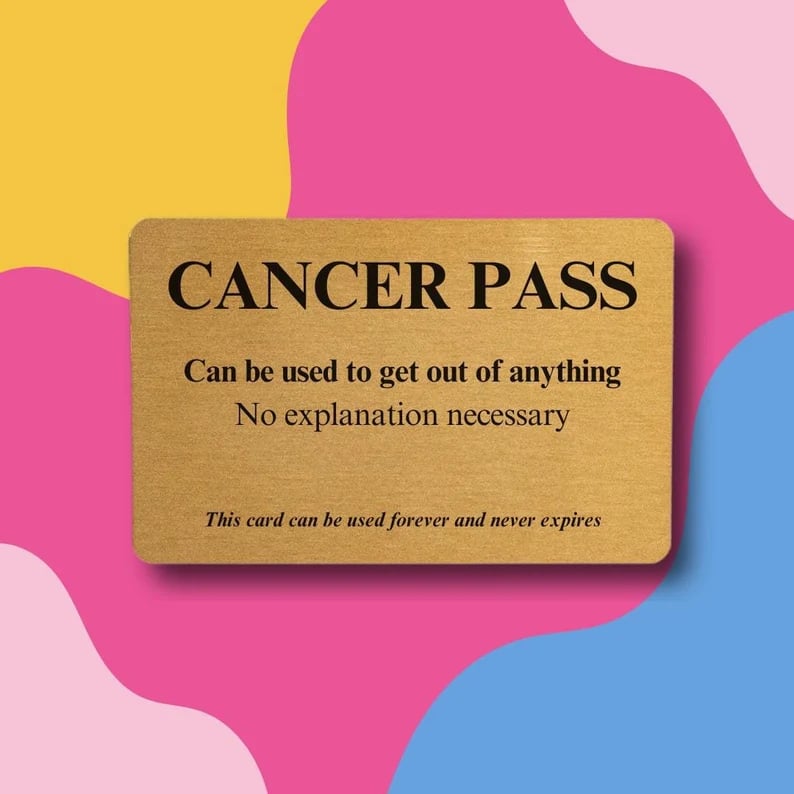 Cancer pass - Tongue In Cheek Humour Identity Card