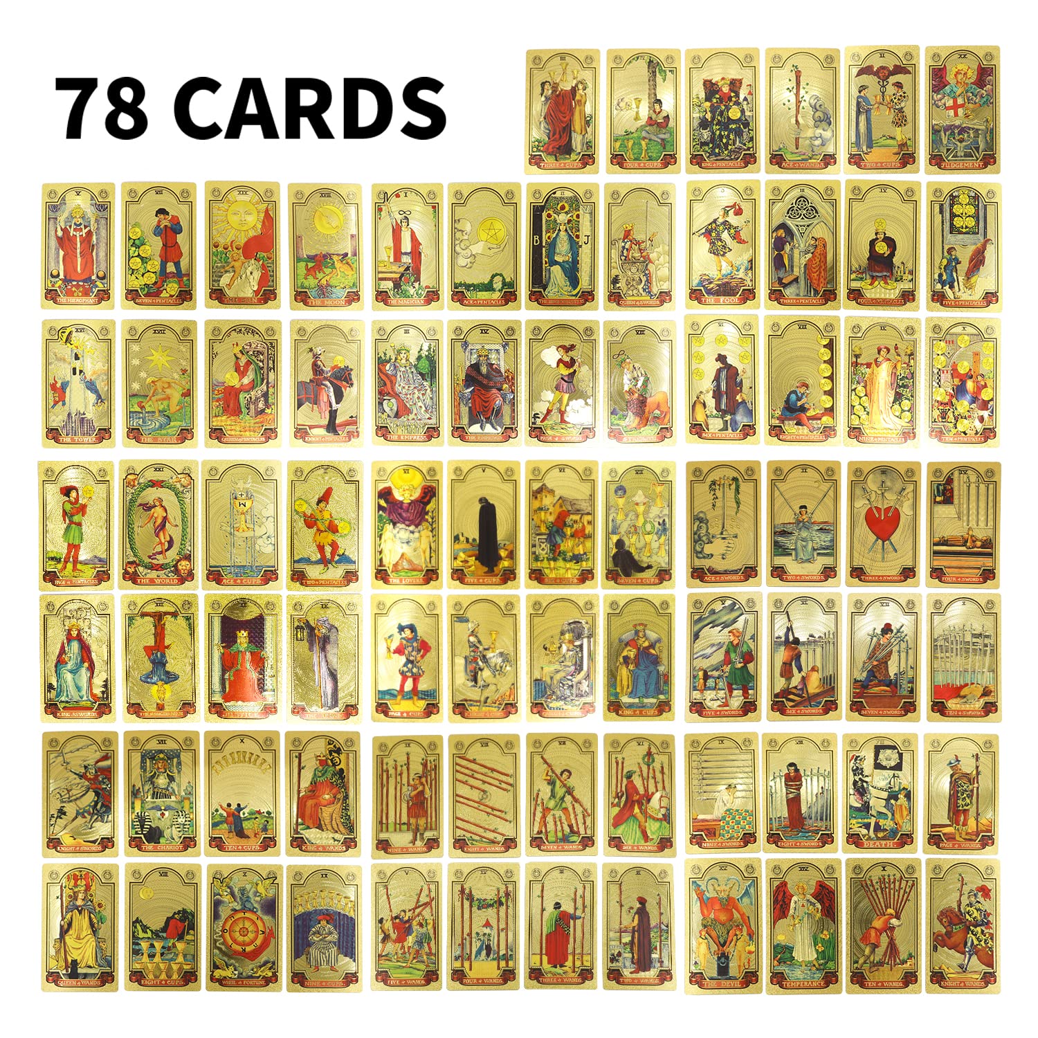 🔥Explore the Mystical World of Tarot Gold Foil Tarot