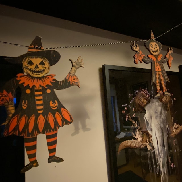 Halloween Vintage bunting wooden