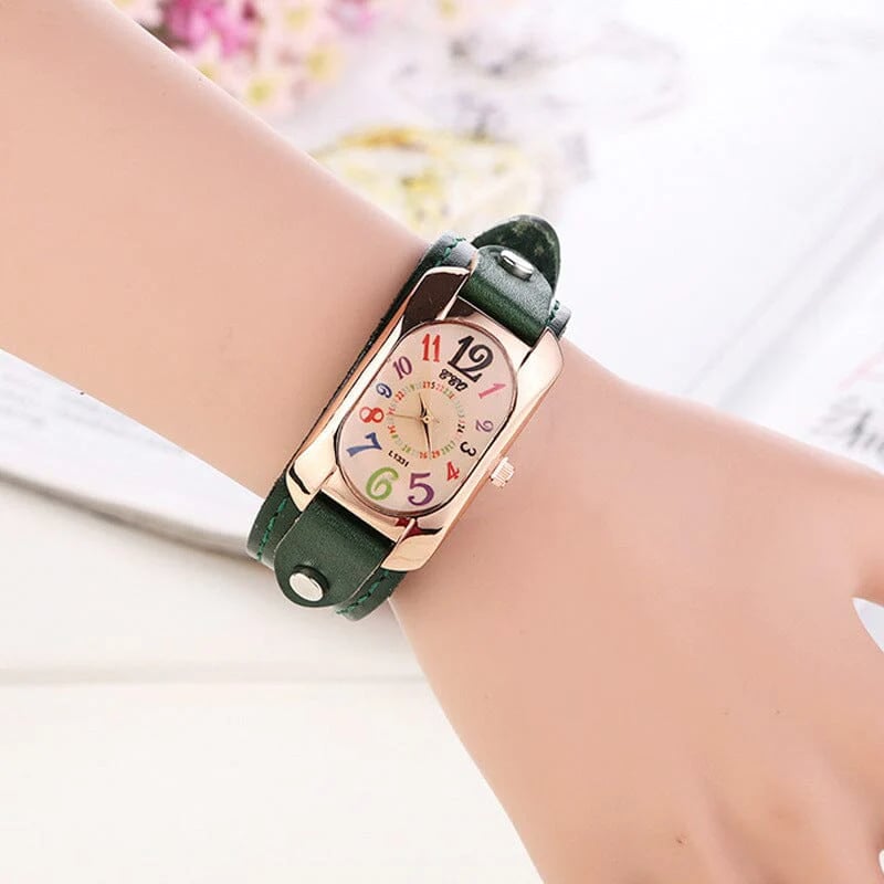 🔥Last Day Promotion 50% OFF🔥 -Vintage Leather Quartz Stone Women's Watch