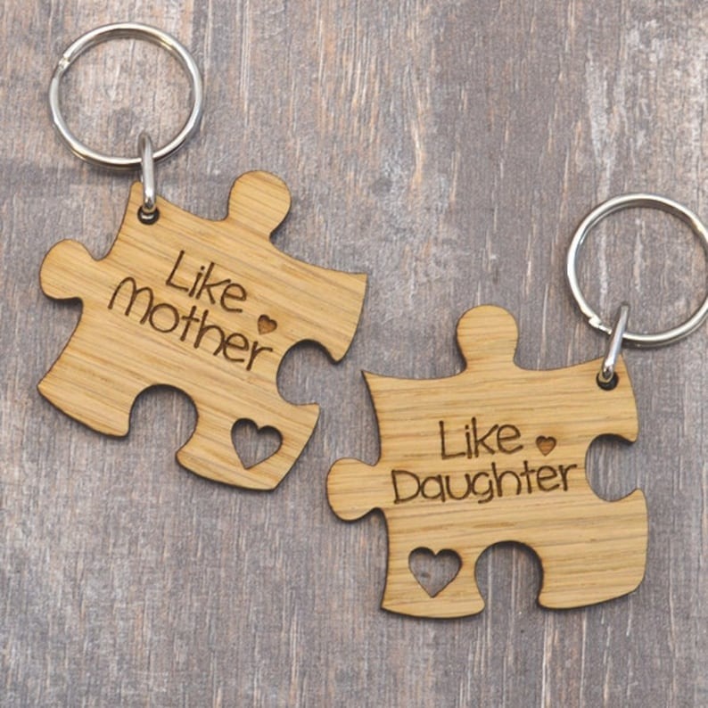 💓Mother's Day Gift💓Like Mother Like Daughter Wooden Keyring Set🎀